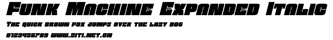 Funk Machine Expanded Italic.ttf字體轉換器圖片