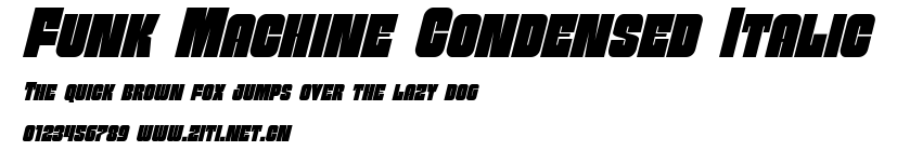 Funk Machine Condensed Italic.ttf字體轉換器圖片