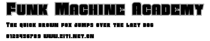 Funk Machine Academy.ttf字體轉換器圖片