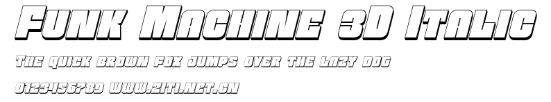 Funk Machine 3D Italic.ttf字體轉換器圖片