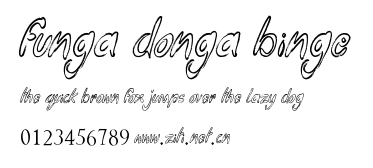 Funga Donga Binge.ttf字體轉換器圖片