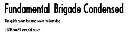 Fundamental  Brigade Condensed.ttf字體轉換器圖片