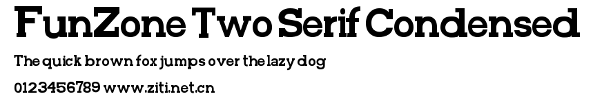 FunZone Two Serif Condensed.ttf字體轉換器圖片