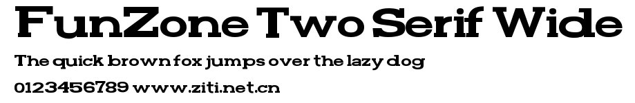 FunZone Two Serif Wide.ttf字體轉換器圖片
