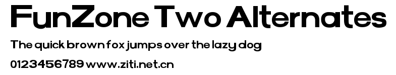 FunZone Two Alternates.ttf字體轉換器圖片