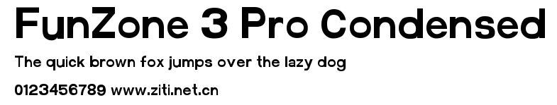 FunZone 3 Pro Condensed.ttf字體轉換器圖片
