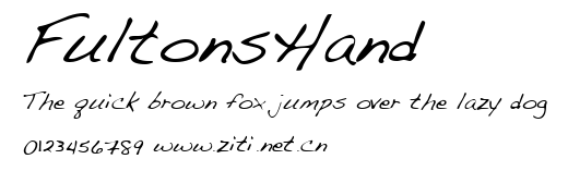FultonsHand.ttf字體轉換器圖片