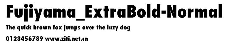 Fujiyama_ExtraBold-Normal.ttf字體轉換器圖片