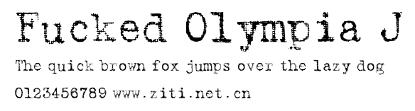 Fucked Olympia J.ttf字體轉換器圖片