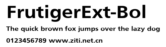 FrutigerExt-Bol.ttf字體轉換器圖片