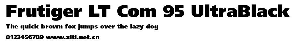 Frutiger LT Com 95 UltraBlack.ttf字體轉換器圖片