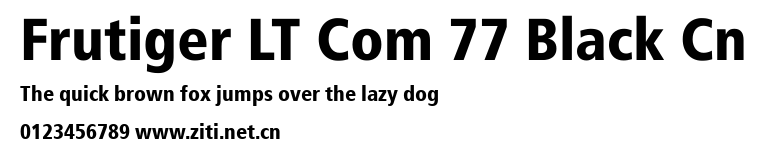 Frutiger LT Com 77 Black Cn.ttf字體轉換器圖片