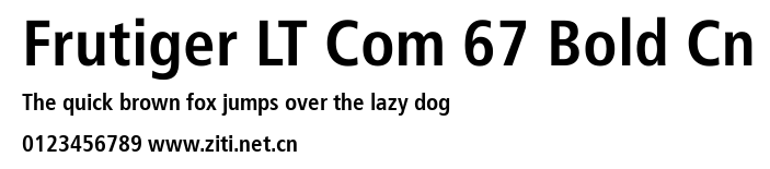 Frutiger LT Com 67 Bold Cn.ttf字體轉換器圖片