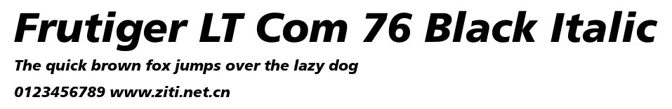 Frutiger LT Com 76 Black Italic.ttf字體轉換器圖片
