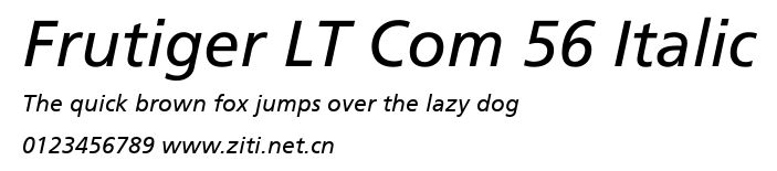 Frutiger LT Com 56 Italic.ttf字體轉換器圖片