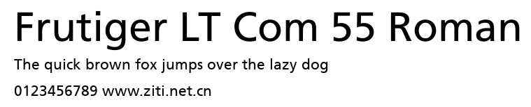 Frutiger LT Com 55 Roman.ttf字體轉換器圖片