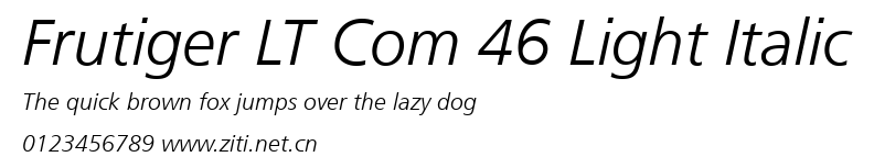 Frutiger LT Com 46 Light Italic.ttf字體轉換器圖片