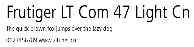 Frutiger LT Com 47 Light Cn.ttf字體轉換器圖片