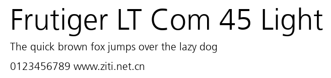 Frutiger LT Com 45 Light.ttf字體轉換器圖片