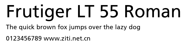 Frutiger LT 55 Roman.ttf字體轉換器圖片