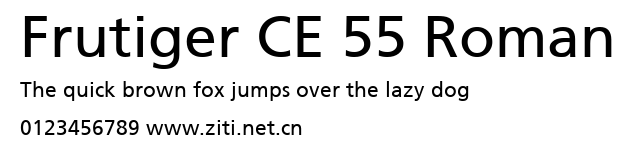 Frutiger CE 55 Roman.ttf字體轉換器圖片