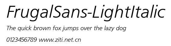 FrugalSans-LightItalic.ttf字體轉換器圖片