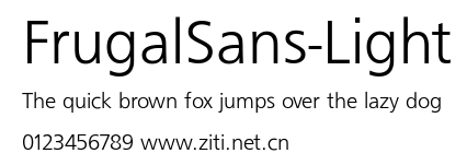 FrugalSans-Light.ttf字體轉換器圖片