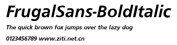 FrugalSans-BoldItalic.ttf字體轉換器圖片