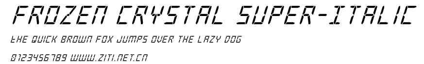 Frozen Crystal Super-Italic.ttf字體轉換器圖片
