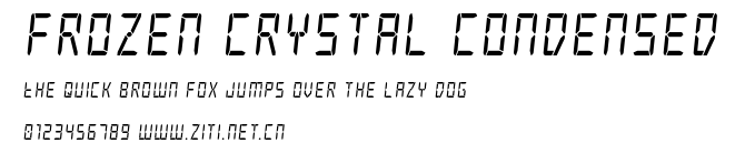 Frozen Crystal Condensed.ttf字體轉換器圖片