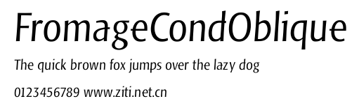 FromageCondOblique.ttf字體轉換器圖片