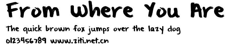From Where You Are.ttf字體轉換器圖片