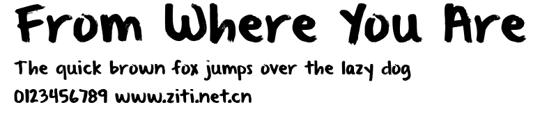 From Where You Are.ttf字體轉換器圖片