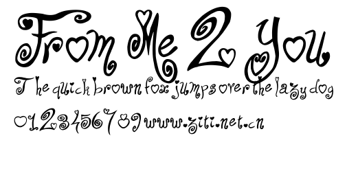 From Me 2 You.ttf字體轉換器圖片