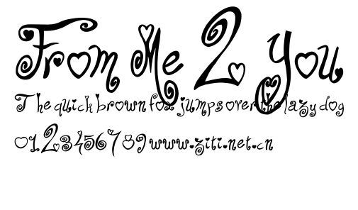 From Me 2 You.ttf字體轉換器圖片