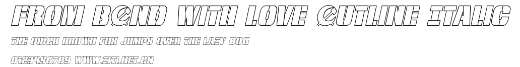 From BOND With Love Outline Italic.ttf字體轉換器圖片
