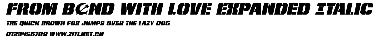 From BOND With Love Expanded Italic.ttf字體轉換器圖片