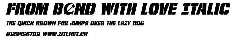 From BOND With Love Italic.ttf字體轉換器圖片