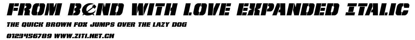 From BOND With Love Expanded Italic.ttf