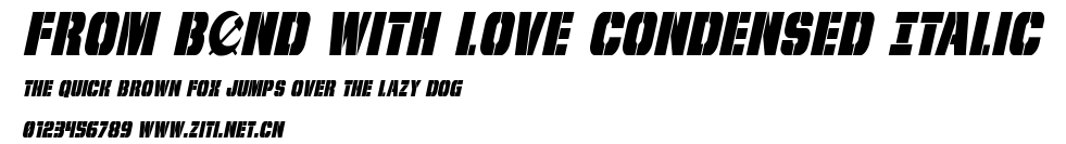 From BOND With Love Condensed Italic.ttf