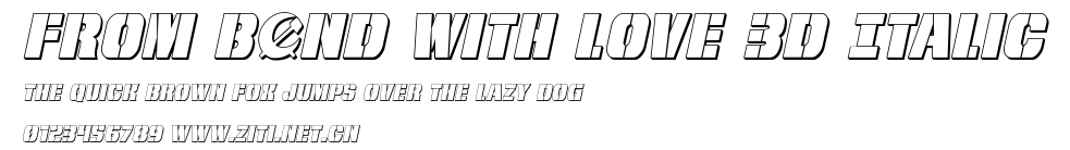 From BOND With Love 3D Italic.ttf