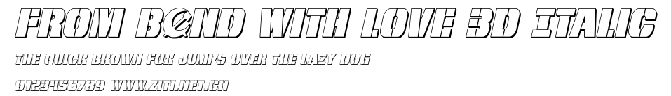 From BOND With Love 3D Italic.ttf