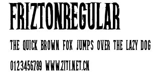 FriztonRegular.ttf字體轉換器圖片