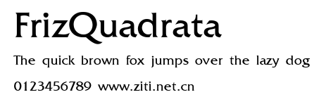 FrizQuadrata.ttf字體轉換器圖片