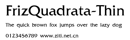 FrizQuadrata-Thin.ttf字體轉換器圖片