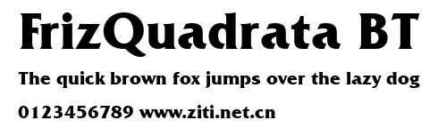 FrizQuadrata BT.ttf字體轉換器圖片