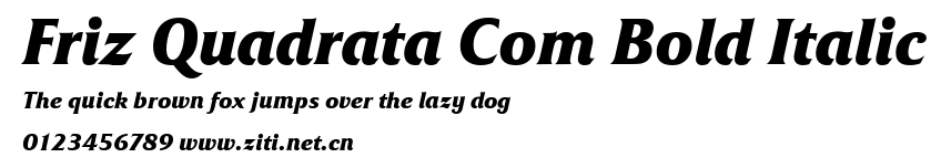 Friz Quadrata Com Bold Italic.ttf字體轉換器圖片
