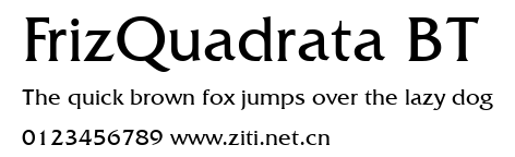 FrizQuadrata BT.ttf字體轉換器圖片