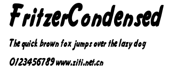FritzerCondensed.ttf字體轉換器圖片