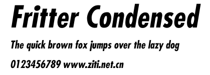 Fritter Condensed.ttf字體轉換器圖片